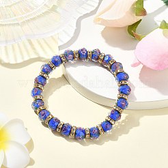 Граненые рондели ручной работы с внутренним цветком&nbsp;BJEW-SW001579-04