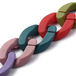 Окрашенная распылением акриловая цепочка для брелков своими руками&nbsp;HJEW-JM00400-05