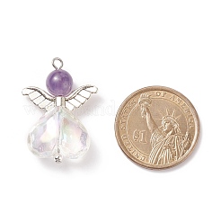 Натуральный аметист акриловые подвески цвета ab&nbsp;PALLOY-TA00001-01