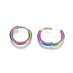 Серьги-кольца Huggie Hoop из нержавеющей стали 304 EJEW-G272-02-10mm-M
