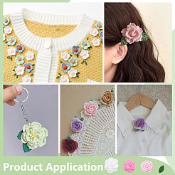 9 шт. аксессуары для украшений из хлопка ручной работы крючком&nbsp;DIY-PH0033-39B