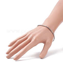 Стеклянная колонна из бисера эластичный браслет для женщин&nbsp;BJEW-JB08625-02