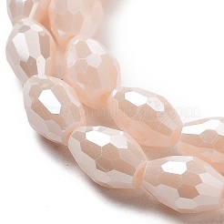 Стеклянные бусины с гальваническим покрытием &nbsp;EGLA-A037-P6x8mm-B02