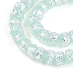 Светящиеся стеклянные бусины ручной работы из серебряной фольги&nbsp;FOIL-N029-02B-05