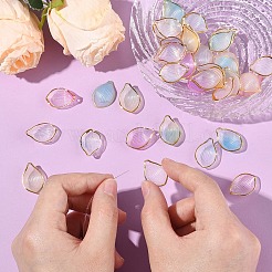 40шт. подвески из прозрачного акрила с градиентным цветом&nbsp;TACR-YW0002-49