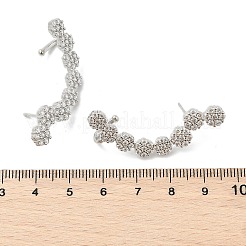 Серьги-гвоздики из циркония&nbsp;EJEW-M077-17P