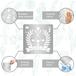 Трафареты для резки металла из нержавеющей стали на тему гольфа DIY-WH0238-171