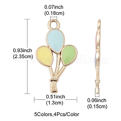 20шт 5 цвета сплава эмалевые подвески&nbsp;ENAM-YW0002-82