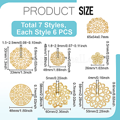 42 шт. 7 стиля железных и латунных филенчатых соединений&nbsp;IFIN-UN0001-20
