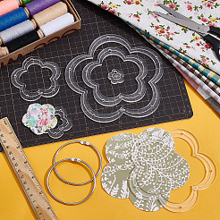 Прозрачный акриловый шаблон для шитья&nbsp;AJEW-NB0007-10D