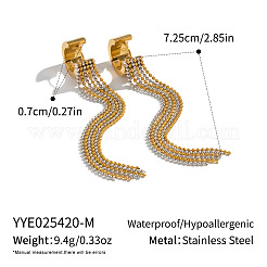 Двухцветные серьги-кольца из нержавеющей стали 304&nbsp;AU2078-2