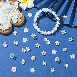 300 шт. 6 стиля АБС-пластиковые колпачки для бусин с имитацией жемчуга и акрила&nbsp;OACR-SC0002-35