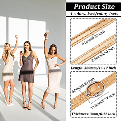 4 комплект шнурков из искусственной кожи 4 цветов&nbsp;DIY-OC0010-29