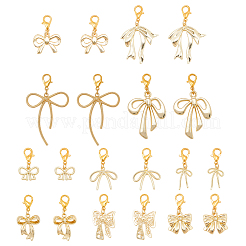 20 шт. 10 стиля подвеска-бантик из сплава маркеры фиксирующих стежков&nbsp;HJEW-SC00176