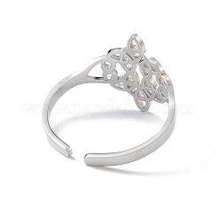 Не тускнеющий матросский узел 304 нержавеющая сталь полое открытое манжетное кольцо для мужчин и женщин&nbsp;RJEW-E073-05P