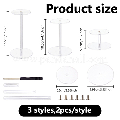 6 сумка 3 стиля акриловые круглые многоярусные подставки для демонстрации фигурок&nbsp;ODIS-DC0001-15