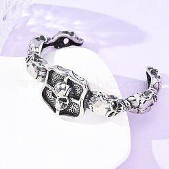 Браслеты-манжеты из хирургической нержавеющей стали 316&nbsp;BJEW-C142-01C-AS