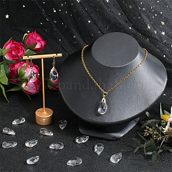 40шт граненые стеклянные подвески в форме капли&nbsp;GLAA-SP0001-11B