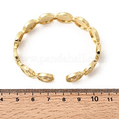 Латунные эмалевые разноцветные овальные браслеты с изображением Девы Марии&nbsp;BJEW-K296-01G