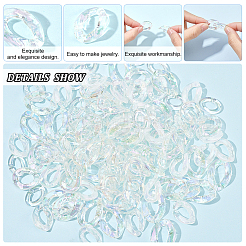 150 шт. 5 стильных прозрачных акриловых соединительных кольца&nbsp;OACR-DC0001-01