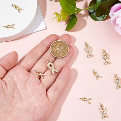 10шт 2 стиля латунные микропаве прозрачные кубические подвески из циркония&nbsp;KK-HS0001-93