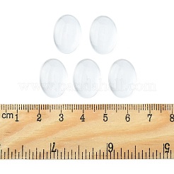 Прозрачные стеклянные овальные кабошоны&nbsp;GGLA-R022-18x13