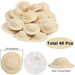 40 шт. мини-тканевые кукольные шапочки&nbsp;AJEW-SC0031-34C