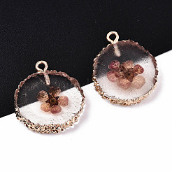 Прозрачная прозрачная эпоксидная смола и подвески из засушенных цветов&nbsp;LS-RESI-S383-075-D02