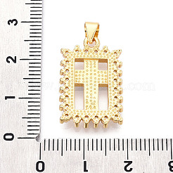 Латунные микропаве прозрачные подвески с фианитом&nbsp;KK-N268-67G