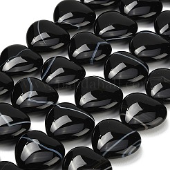 Натуральный черный агат бисер нитей&nbsp;G-B178-L01-01