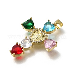 Латунные микро проложить кубического циркония подвески&nbsp;KK-C090-48G