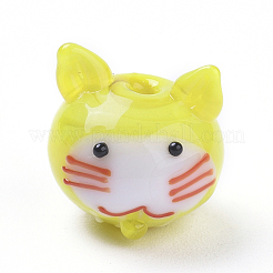 Бусы лэмпворк котенок ручной работы&nbsp;LAMP-I020-04