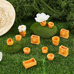 14 шт. 7 миниатюрных украшения для цветочных горшков из смолы&nbsp;AJEW-FH0007-26