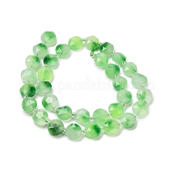 Окрашенные природные белый нефрит бисер пряди&nbsp;G-C116-A181-01B