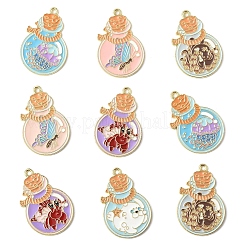 10шт 5 стиля позолоченные подвески из сплава с эмалью&nbsp;ENAM-FS0003-02