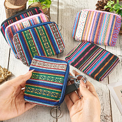 6 шт. кошельки из хлопчатобумажной ткани в полоску в стиле бохо&nbsp;ABAG-TA0001-83