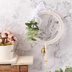 Веревка из хлопка и деревянные бусины вязание кулона с кулоном ветра&nbsp;CF-TAC0001-08