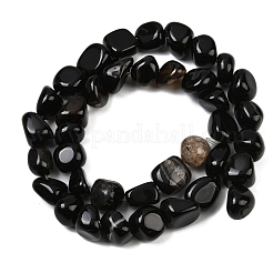 Натуральный черный агат бисер нитей&nbsp;G-L630-F01-01H