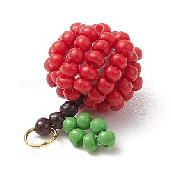 Подвески в виде яблок из стеклянных бусинок ручной работы&nbsp;PALLOY-MZ00483-01