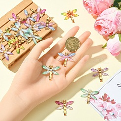 18 шт. 6-цветные подвески из прозрачной смолы с градиентом цвета&nbsp;RESI-YW0004-10