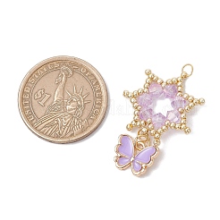 Подвески-цветы из стеклянных бусинок&nbsp;PALLOY-MZ00623-03