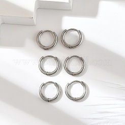 Серьги-кольца Huggie Hoop из нержавеющей стали 202&nbsp;EJEW-F111A-13mm-P