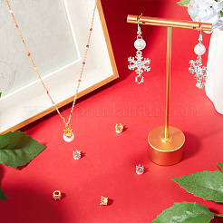 8 шт. 2-х цветные латунные микрофибровые бусины из кубического циркония&nbsp;ZIRC-BBC0001-80