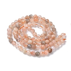 Натуральный Sunstone бисер пряди&nbsp;G-L651-C05-4mm