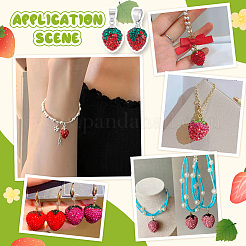 12 шт. подвески из полимерной глины со стразами&nbsp;RB-PH0001-52