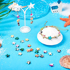 60 шт. 10-цветные синтетические бирюзовые бусины&nbsp;TURQ-TA0001-06