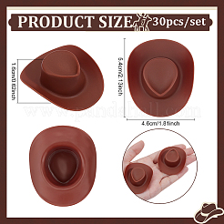 30 шт. пластиковая мини-шляпа ковбоя в стиле вестерн&nbsp;FIND-PH0027-72