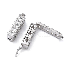 925 застежка-твистер из стерлингового серебра с кубическим цирконием&nbsp;STER-WH0007-28B-P