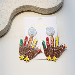 Акриловые серьги-гвоздики&nbsp;FS-WGB16BF-01