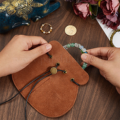 1 шт. мешочки для хранения ювелирных изделий из коровьей кожи&nbsp;PAAG-CL0001-01